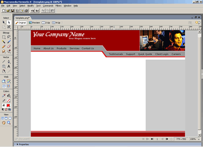 Template 61 [Business] - Adobe Fireworks View