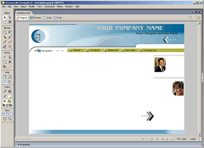 Template 69 [Hi-Tech] - Adobe Fireworks View
