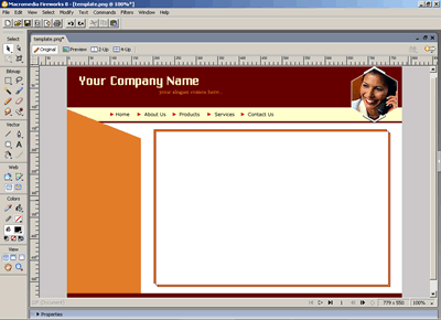 Template 74 [General/Business] - Adobe Fireworks View