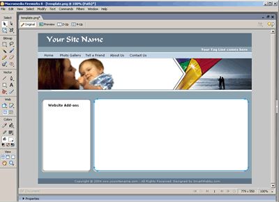 Template 77 [Family/Personal] - Adobe Fireworks View