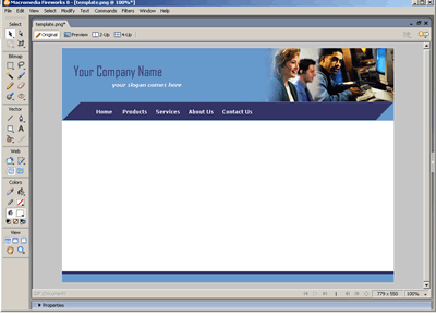 Template 81 [Business] - Adobe Fireworks View