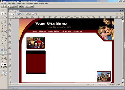 Template 86 [Family/Personal] - Adobe Fireworks View