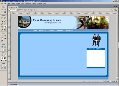 Template 87 [Real Estate] - Adobe Fireworks View