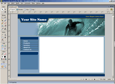 Template 88 [Sports] - Adobe Fireworks View