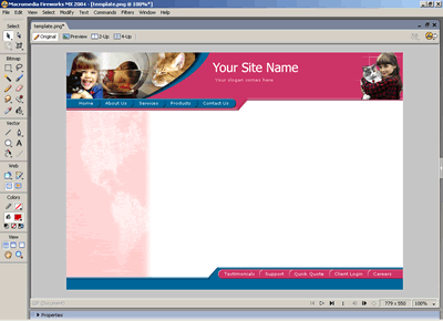 Template 8 [Pets] - Adobe Fireworks View