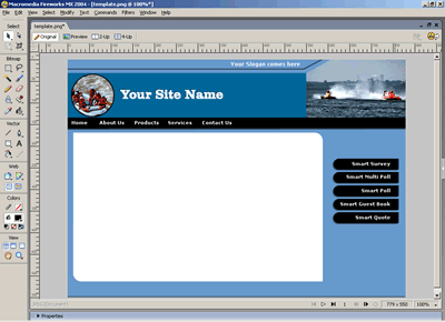 Template 90 [Sports] - Adobe Fireworks View