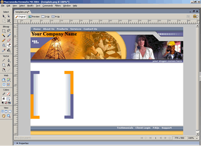 Template 94 [Telecom] - Adobe Fireworks View
