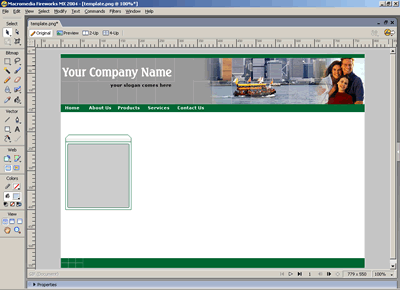 Template 96 [Travel] - Adobe Fireworks View