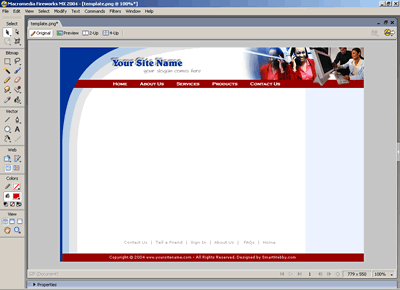  Template 9 [Business] - Adobe Fireworks View