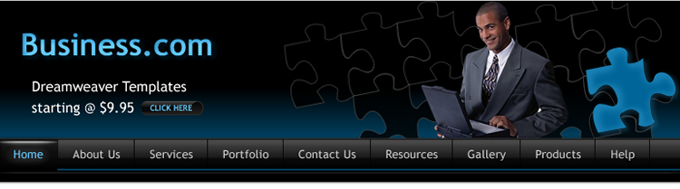 Simple tabbbed navigation using inbuilt Fireworks CS4 styles