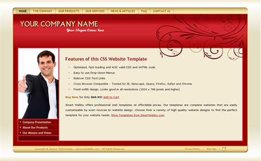 Template 1101 [Business/General] - 1280px screen width view