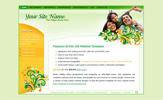 Template 1141 [Family/Education] - 1280px screen width view