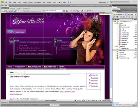 dream weaver web templates