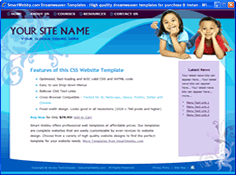 CSS dreamweaver template 1112 - kids