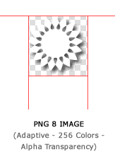 PNG 8 alpha transparency
