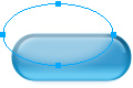 ellipse on button