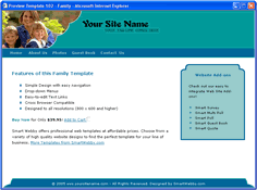 CSS dreamweaver template 102 - family/personal
