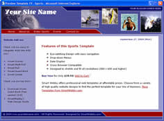 CSS dreamweaver template 19 - sports