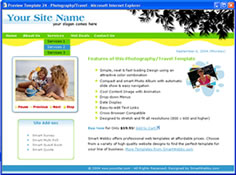CSS dreamweaver template 24 - travel/photography