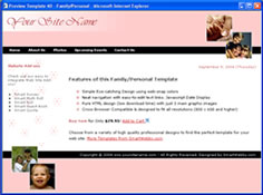 CSS dreamweaver template 40 - family/personal