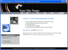 CSS dreamweaver template 43 - photography