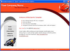 CSS dreamweaver template 62 - sports
