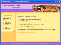 CSS dreamweaver template 79 - food