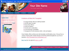 CSS dreamweaver template 8 - pets