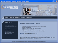 CSS dreamweaver template 91 - flash/business