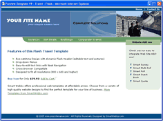 CSS dreamweaver template 99 - flash/travel