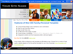 CSS dreamweaver template 119 - family/personal