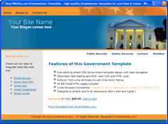 CSS dreamweaver template 124 - government