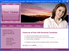 CSS dreamweaver template 133 - personal