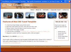 CSS dreamweaver template 136 - travel