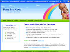 CSS dreamweaver template 139 - Kids