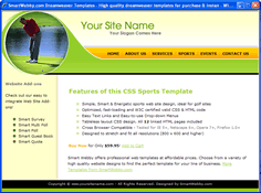 CSS dreamweaver template 142 - sports